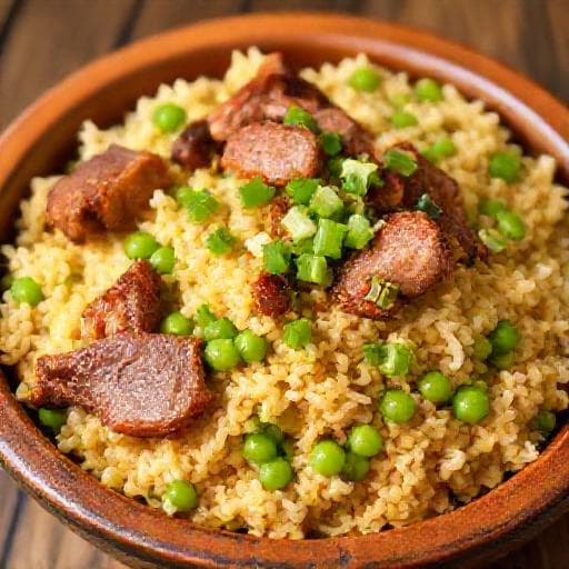 Arroz con Guandú y Cerdo Ahumado