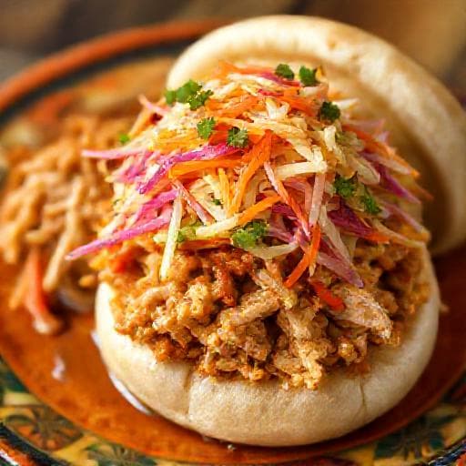 Panes con Pollo y Curtido Estilo Chalateco
