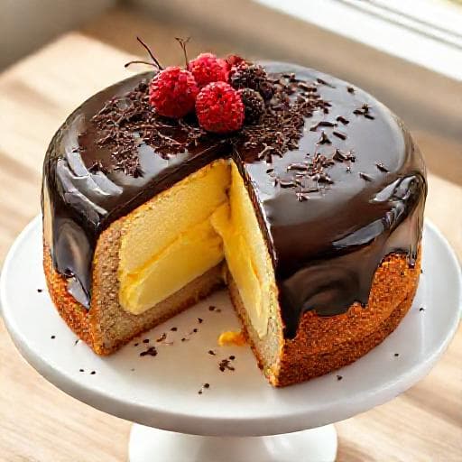 Mona de Pascua con Crema Pastelera y Chocolate