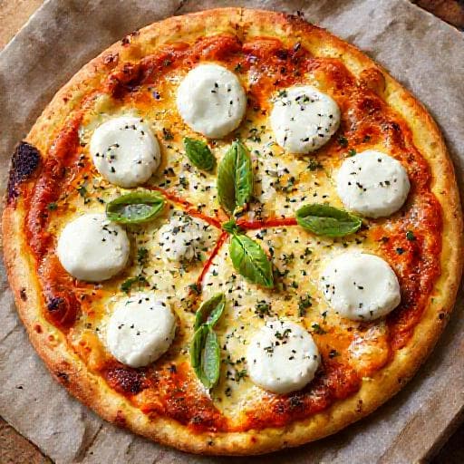 Pizza Clásica de Queso Cottage