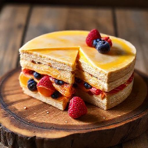 Tarta San Marcos con Frutas y Crema de Naranja