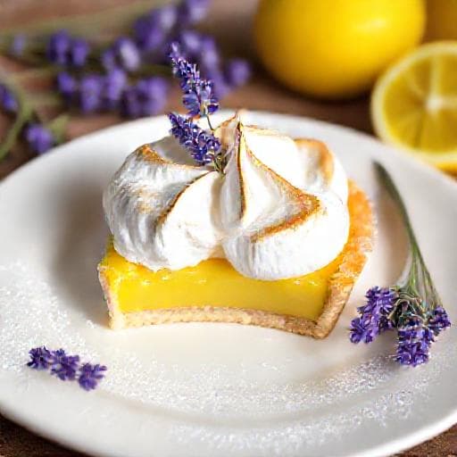 Tarta de Limón y Merengue con Toque de Lavanda