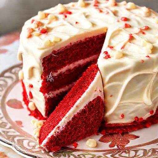 Pastel Terciopelo Rojo con Toque de Chocolate Blanco