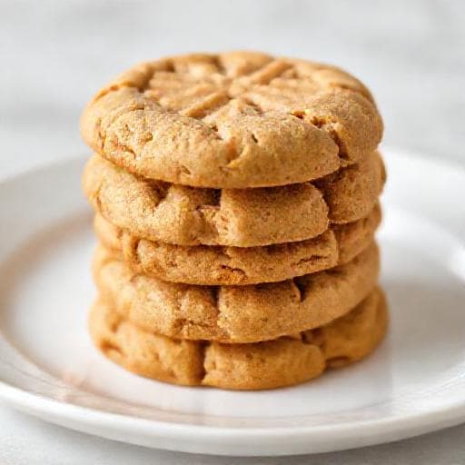 Galletas Rápidas de Mantequilla de Cacahuete (3 Ingredientes)
