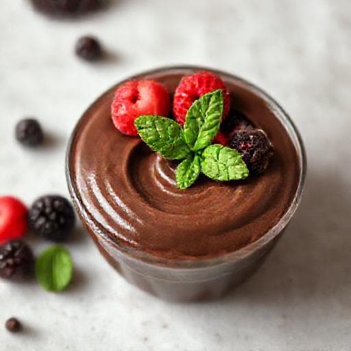 Mousse de Chocolate y Aguacate Vegana