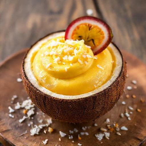 Mousse de Maracuyá con Toque de Coco
