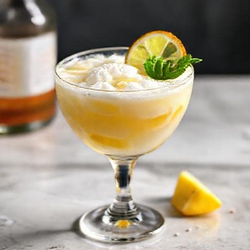 Piña Colada Cremosa con Ron Añejo