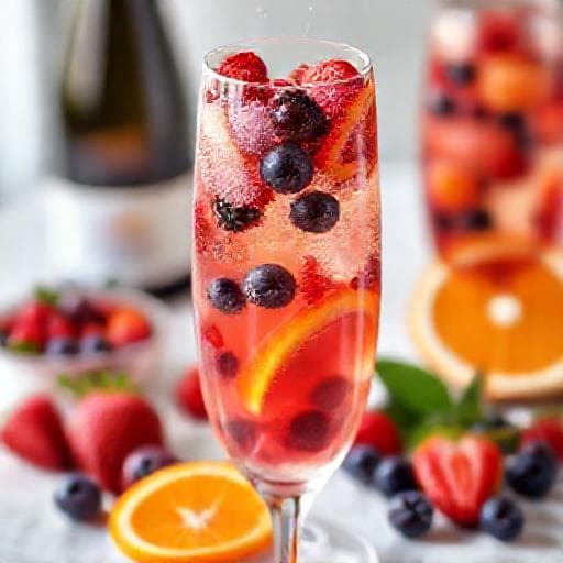 Sangría de Cava y Frutos Rojos
