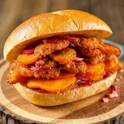 Pan con Chicharrón Peruano Clásico