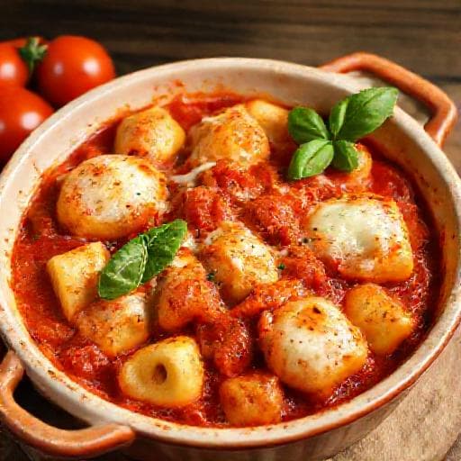 Gnocchi al Horno Clásicos con Tomate y Mozzarella