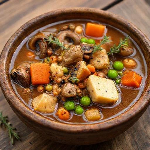 Gazpachos Manchegos con Setas y Verduras
