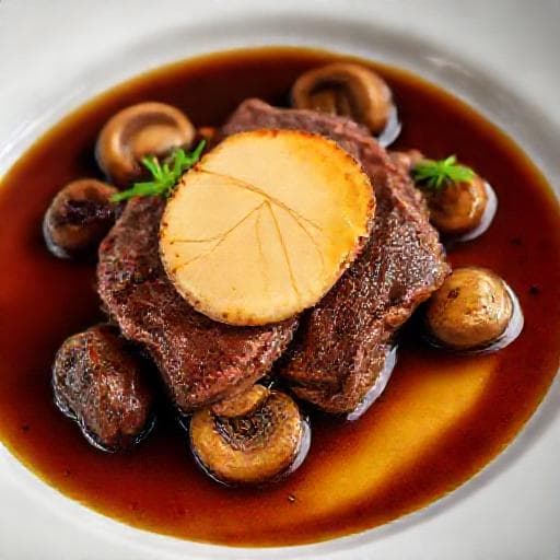 Fricandó de Ternera con Foie y Setas de Temporada