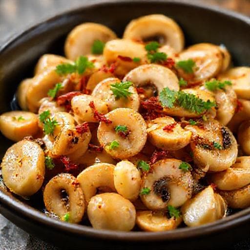Champiñones al Ajillo con Guindilla