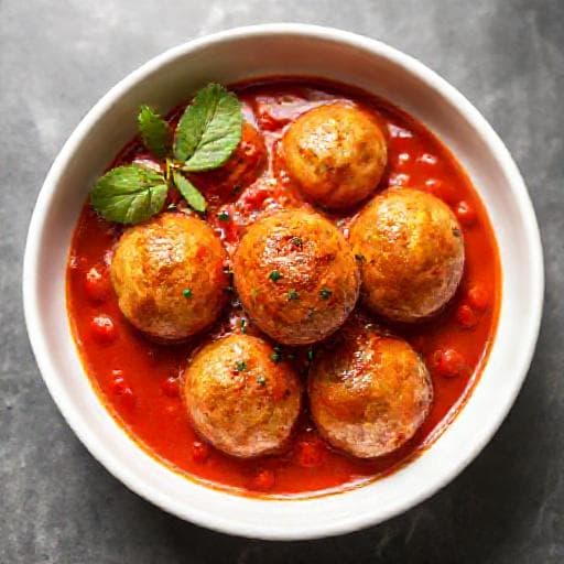 Albóndigas de Pollo Rápidas en Salsa Española
