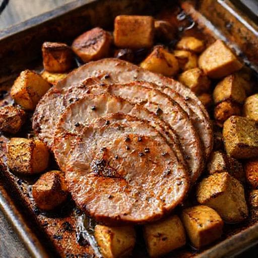 Lacón con Grelos y Cachelos al Horno