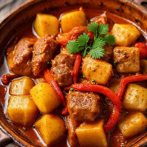 Zorza Gallega con Patatas y Pimientos