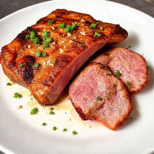 Secreto Ibérico a la Plancha con Ajo y Perejil
