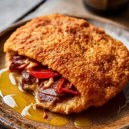 Cachopo de Cecina y Pimientos del Piquillo
