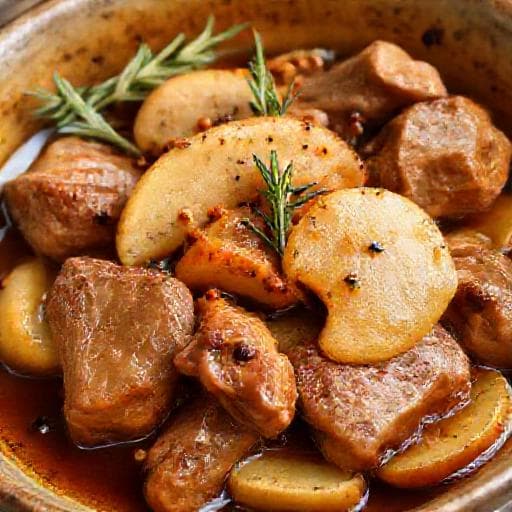 Lomo de Orza con Manzana y Romero