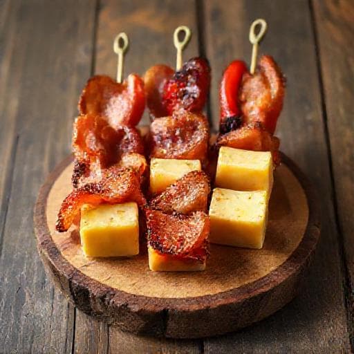 Pincho de Bacon, Piquillo y Queso Manchego