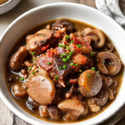Hurtig Levergryde med Bacon og Champignoner