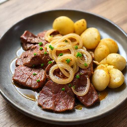 Hurtig Kalvelever med Bløde Løg