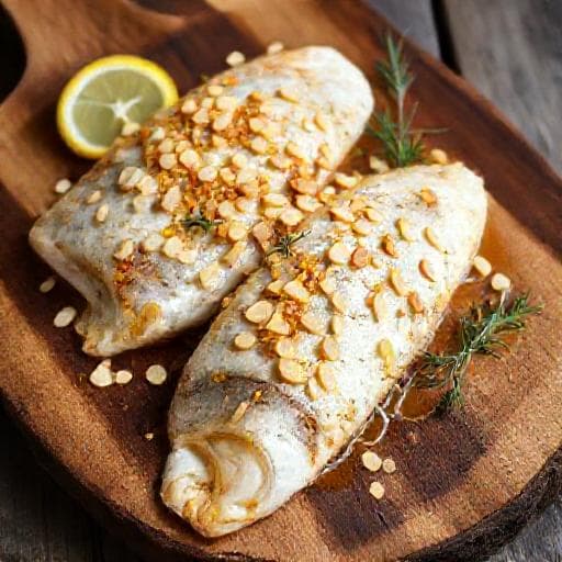 Hurtig Ørred med Citron og Mandler