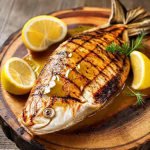 Klassisk Grillet Fjeldørred med Brunet Smør og Citron