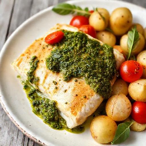 Klassisk Torsk med Pesto i Ovnen