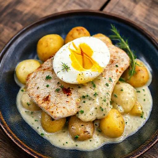Nordjysk Sej med Æg og Senneps-Persillesauce