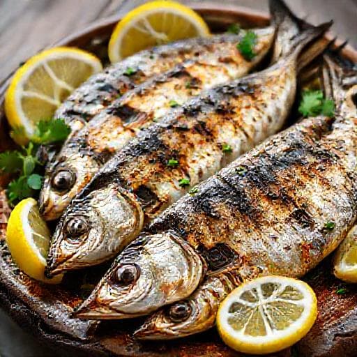 Klassiske grillede sardiner