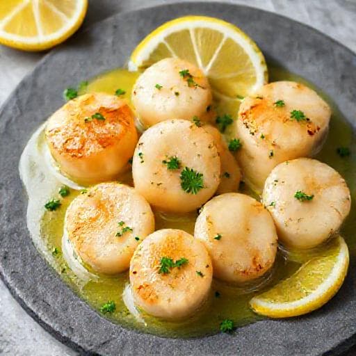 Hurtige Kammuslinger med Citronsmør