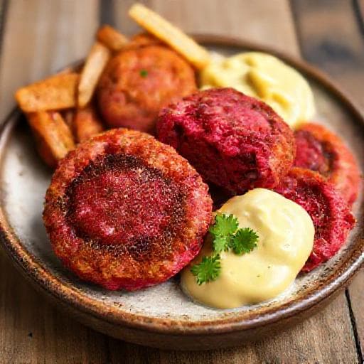 Klassiske Rødbedefrikadeller