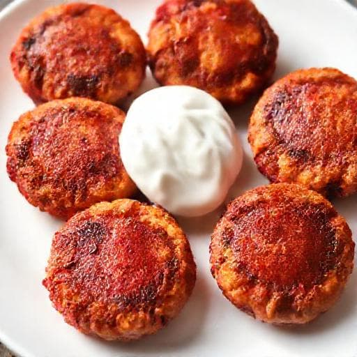 Hurtige Rødbedefrikadeller