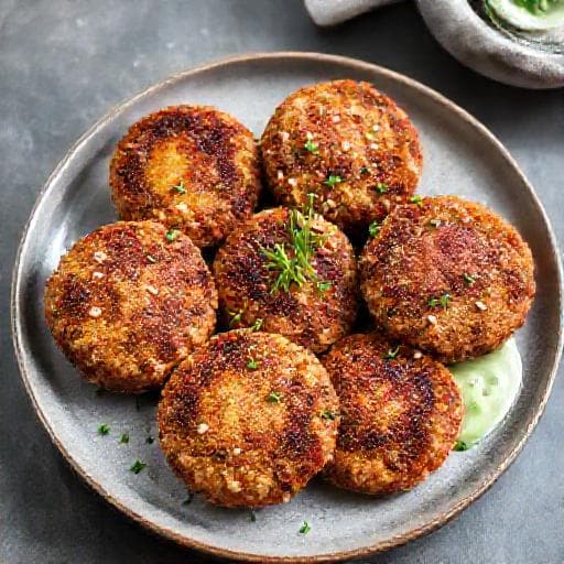 Rødbedefrikadeller med Havre og Urter