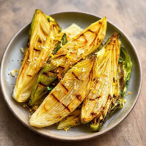 Hurtig Grillet Spidskål med Parmesan og Citron