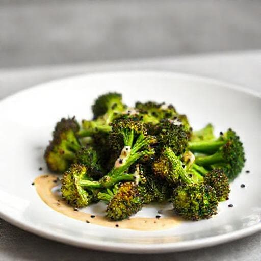 Hurtig Grillet Broccoli med Simpel Tahindressing