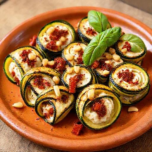Kreative Squashruller med Ricotta og Soltørrede Tomater