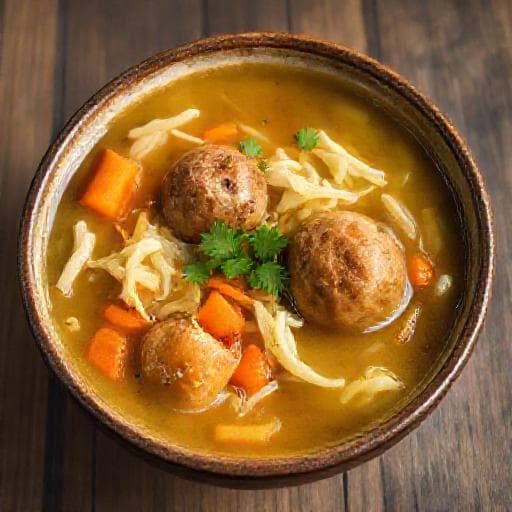 Klassisk Kålsuppe med Kødboller