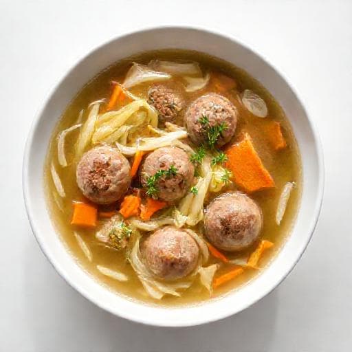 Hurtig Kålsuppe med Færdiglavede Kødboller