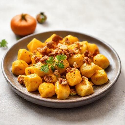 Hurtige Græskargnocchi med Brunet Smør og Valnødder