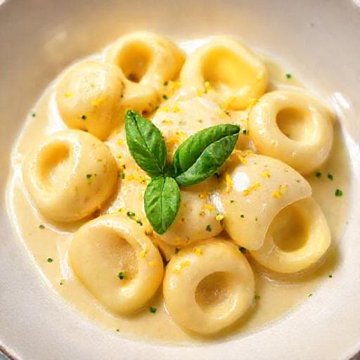 Hurtig Tortellini med Citron-Flødesauce
