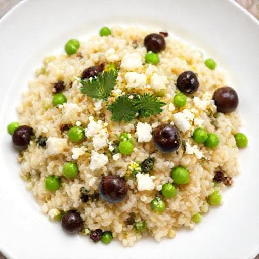 Hurtig Græsk Risotto med Feta og Oliven