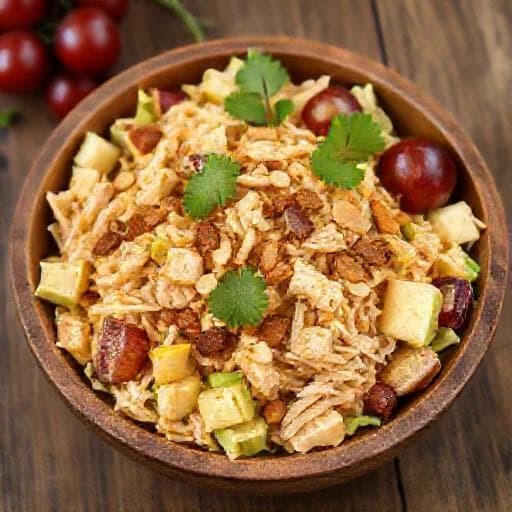 Waldorfsalat med Kylling og Karry