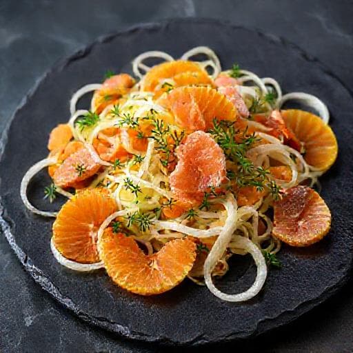 Fennikelsalat med Appelsin og Røget Laks