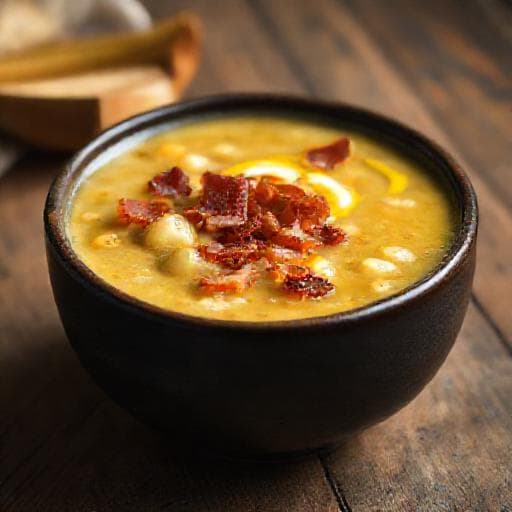 Kålrabisuppe med Bacon og Sennep
