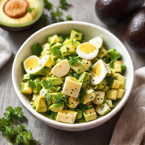 Klassisk Avocadosalat med Æg