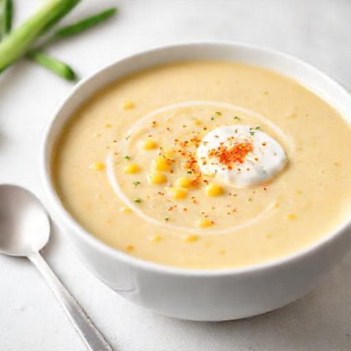 Hurtig Cremet Majs- og Porresuppe