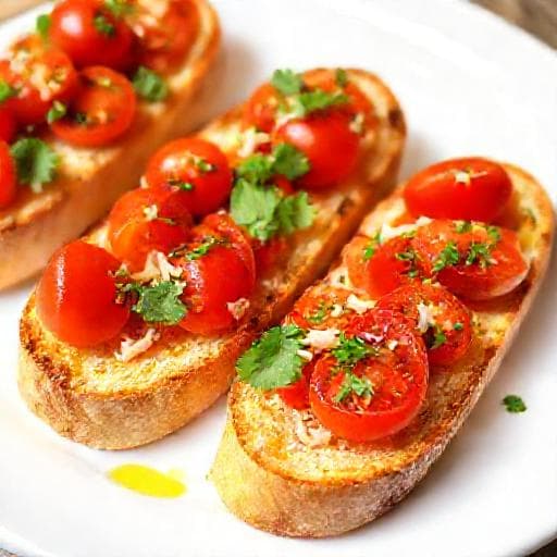 Hurtig Bruschetta med Cherrytomater og Hvidløg