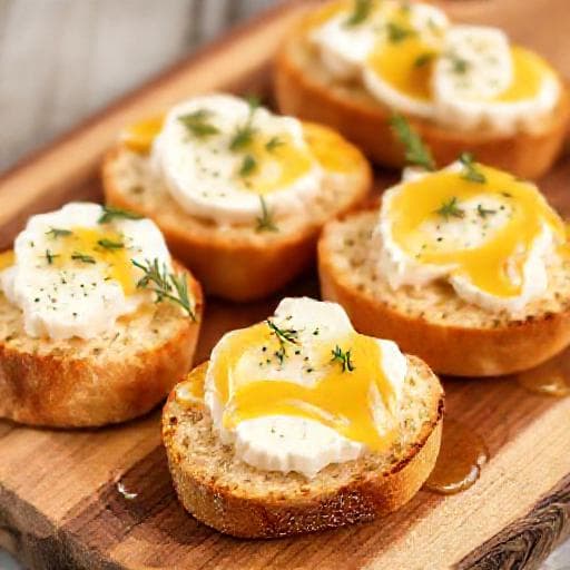 Klassiske Crostini med Gedeost og Honning